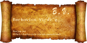 Berkovics Virág névjegykártya