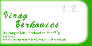virag berkovics business card